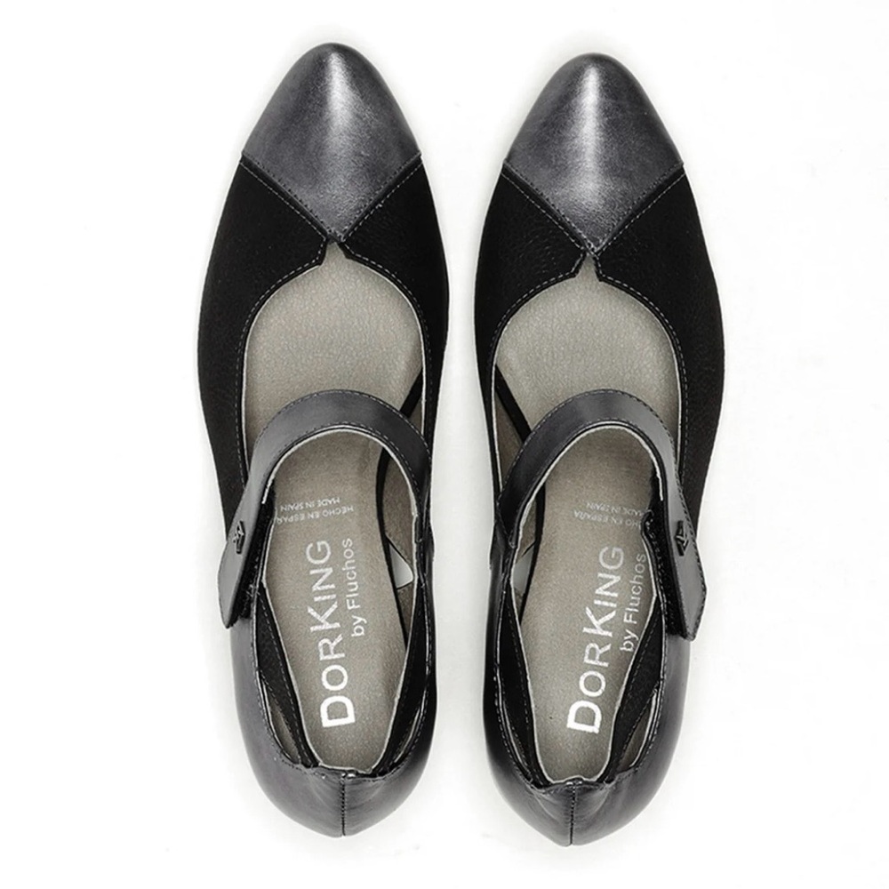 Dorking Triana D7746 Heeled Mary Jane (Women) - Laguna/Sugar Negro Made in Spain